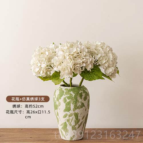 正品花瓶摆客厅插花陶瓷轻奢高感侘寂级风干花式复古高陶中罐件景