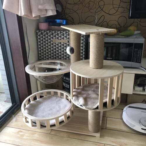 正品当天发货实猫木猫爬架剑麻猫窝房子猫树抓板猫抓柱猫猫咪玩具
