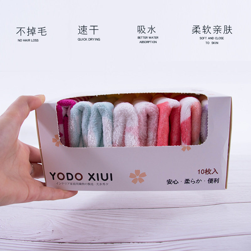 YODOXIUI印花毛巾吸水珊瑚绒擦手巾面巾口水巾擦脸速干儿童速干