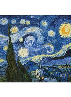 5D钻石画新款十字绣梵高星空世界名画水晶手工满钻圆钻