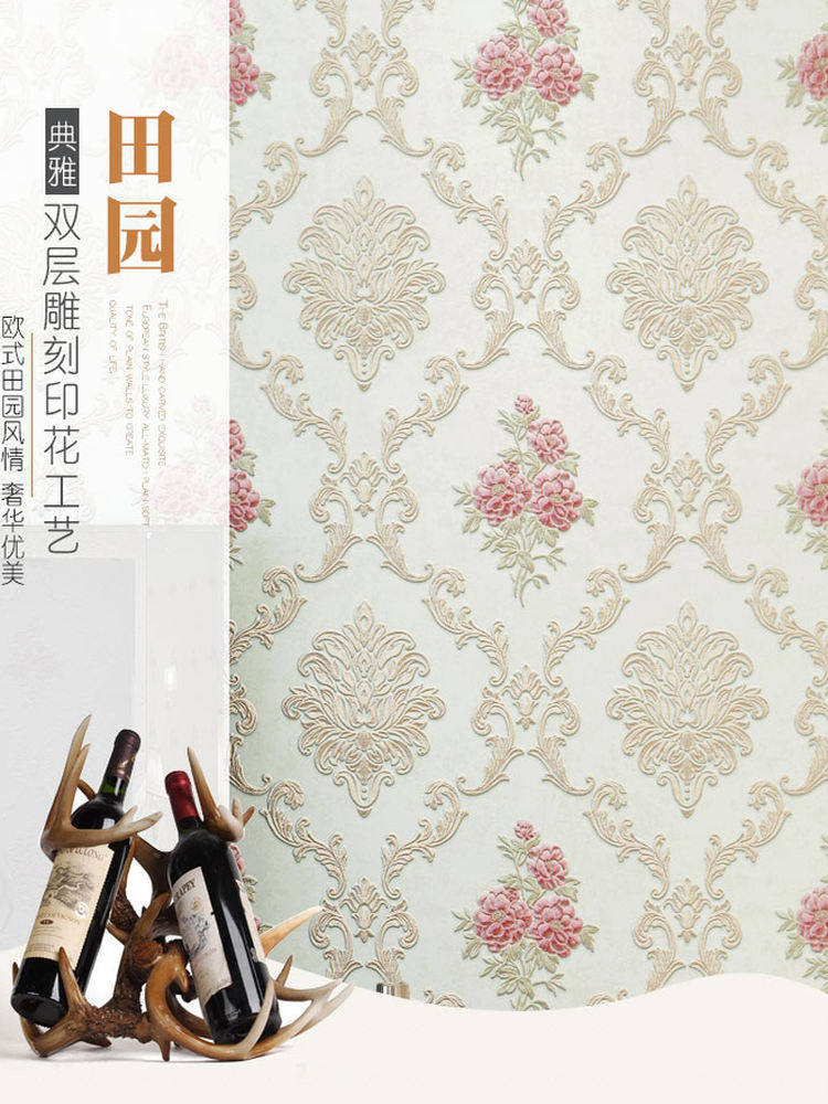 加厚无纺布自粘墙纸现代壁纸客厅电视背景墙5d立体卧室温馨墙贴纸
