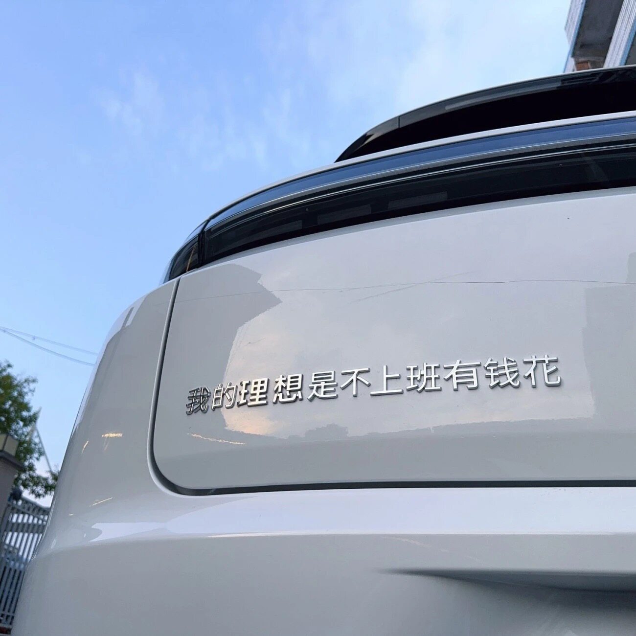 我的理想是不上班有钱花汽车标贴
