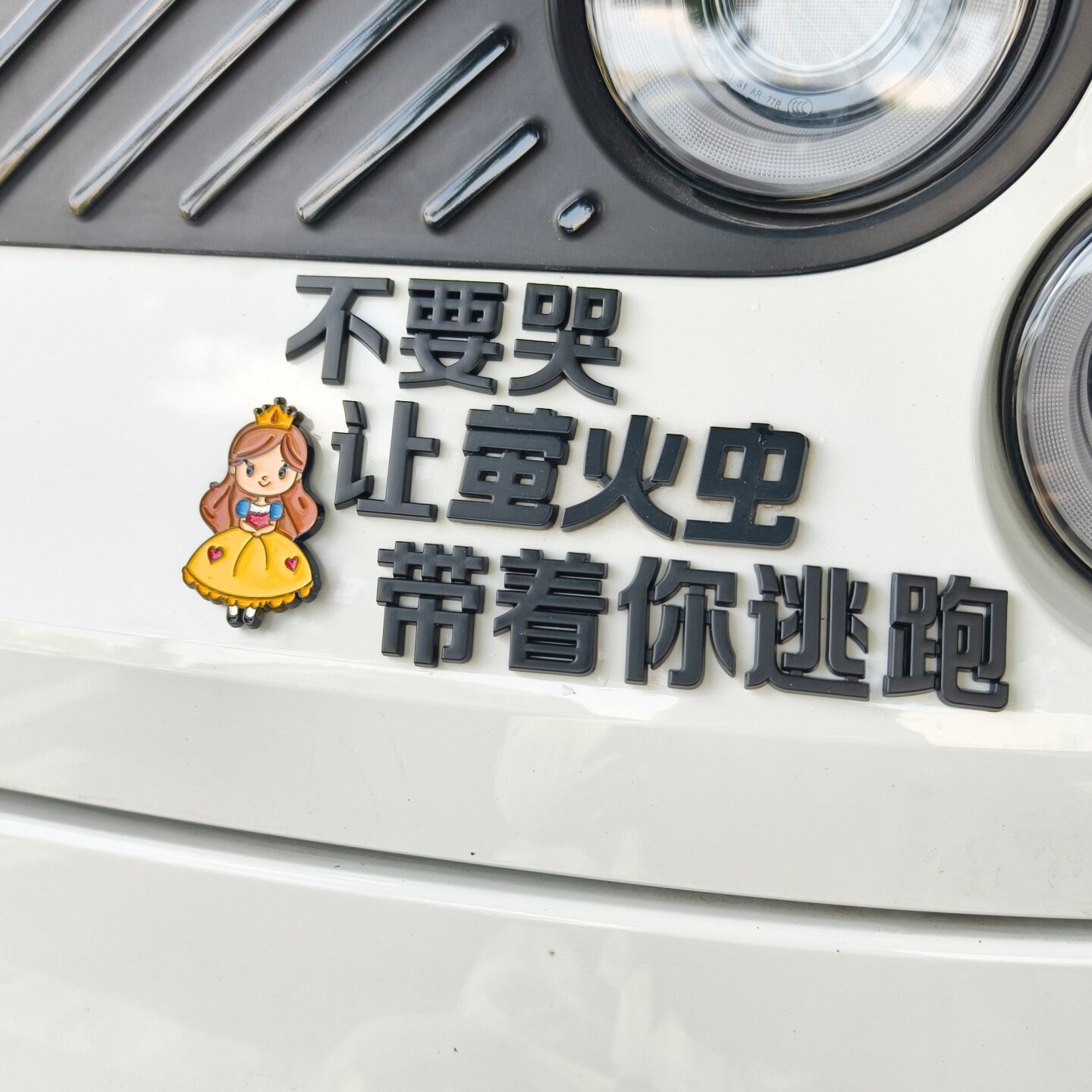 不要哭让萤火虫带着你逃跑汽车贴