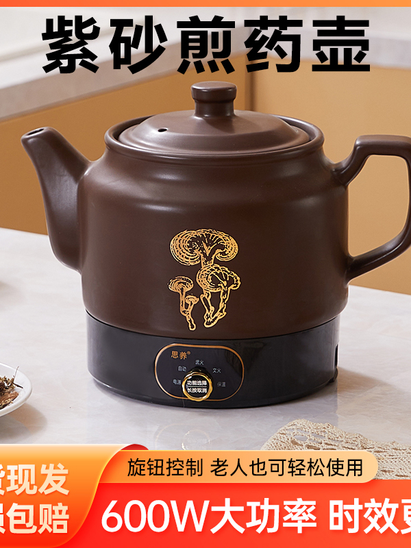 紫砂煎药壶全自动家用中药电煎壶熬药罐中药锅药煲中医专用紫砂锅