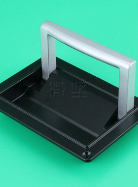微坚 LS125-2 电柜箱盒装拉手 LS003-1黑色方型把手 锌合金材质