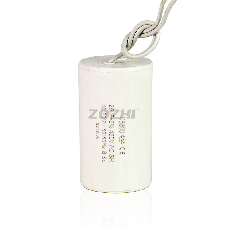 厂家直供 CBB60电机启动电容25uF 450V 水泵洗衣机空调运转电容器