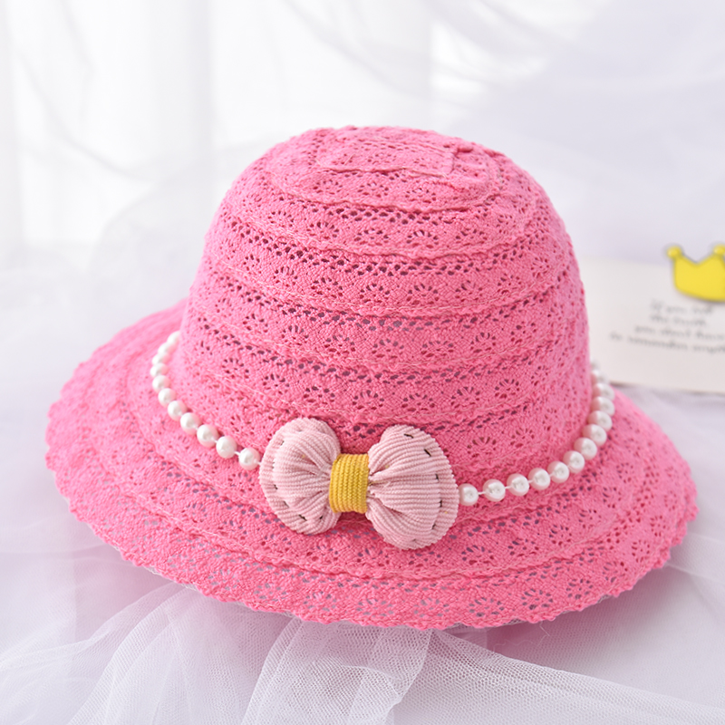 宝宝帽子夏季薄款凉草帽儿童太阳帽E夏天女宝防晒帽女童遮阳帽热