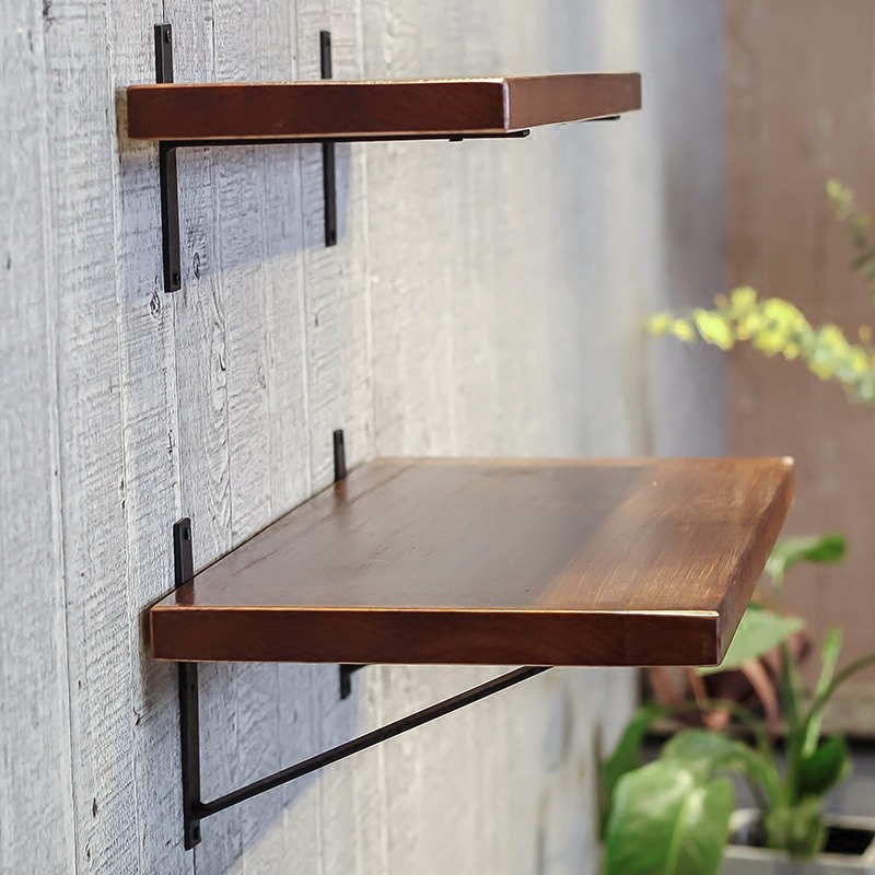 墙上置物架实木一字隔板壁挂挂z墙承重货架家用书架客厅厨房收热