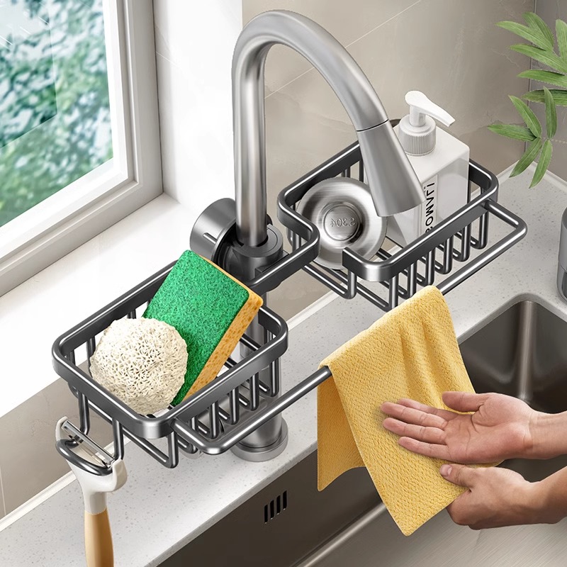 厨房多功能水龙头置物架