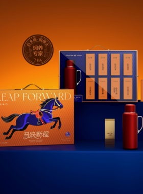 盒美东方灵芝黄精陈皮白茶石斛西洋参滋补大礼盒含闷泡壶焖茶马年
