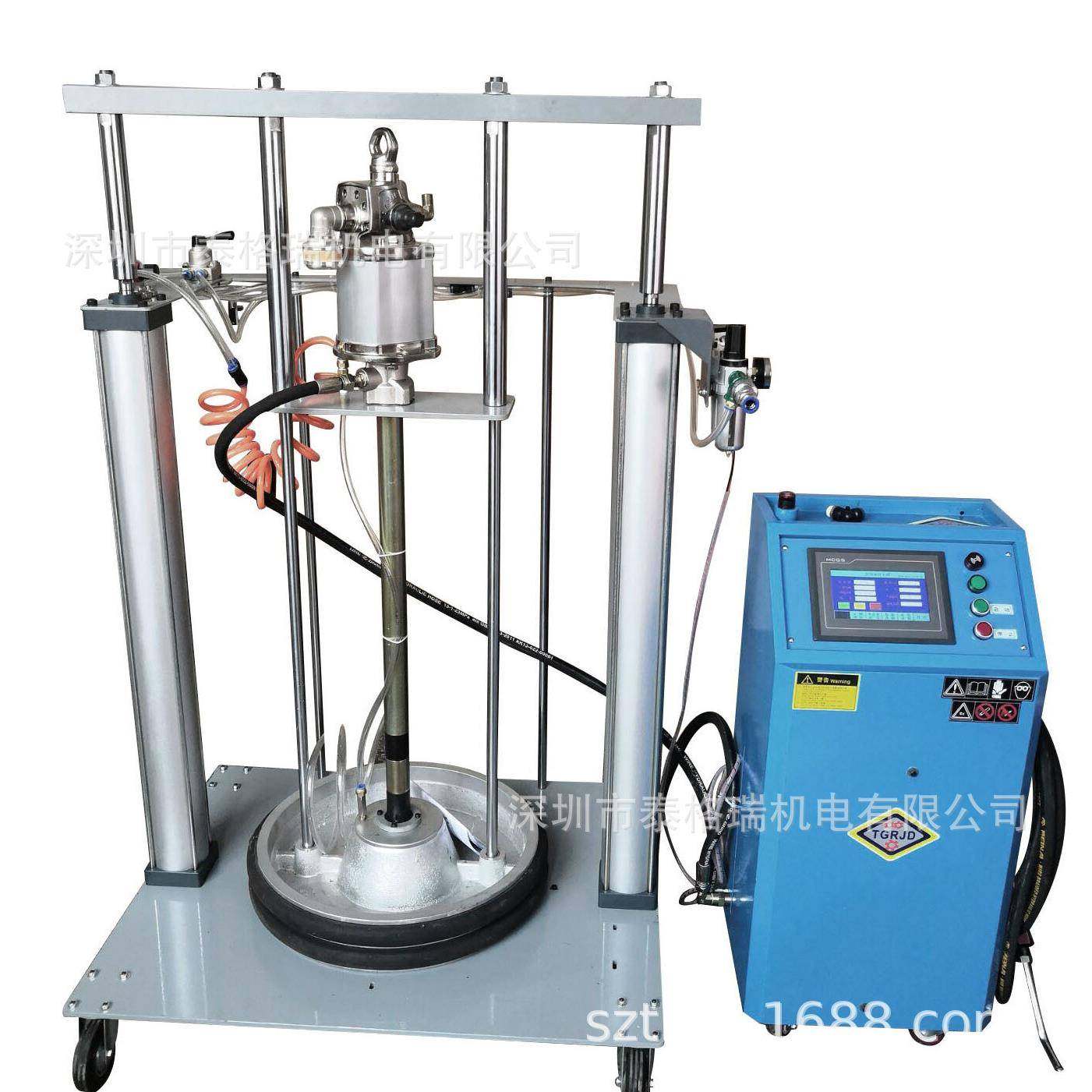 PLC控制轴承黄油加注机大流量数显可查询输出数据气动定量注脂泵