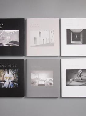 31CM黑白灰简约道具装饰书 样板房现代家居陈列可翻页真书摆件