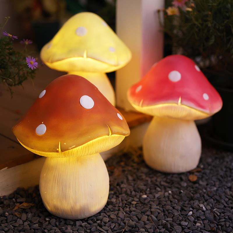 太阳能蘑菇灯花园创意装饰摆饰阳台庭院别墅露台民宿户外布置摆设