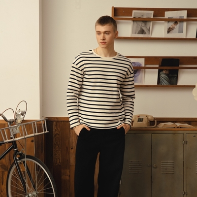 Azurehues条纹慵懒度假老钱风长T