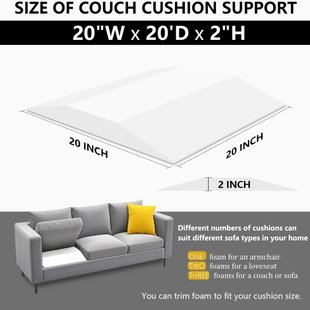 高密度海绵缓解沙发座位A21下垂梯形设计凹形支撑垫子