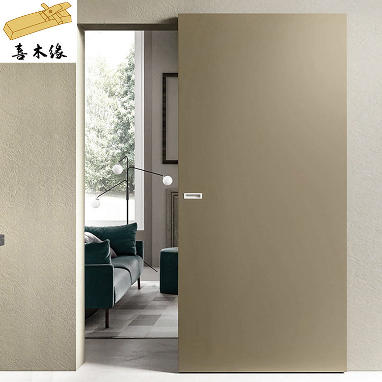 无轨道隐形推拉门无轨道推拉门隐形幽灵门卫生间门室内门