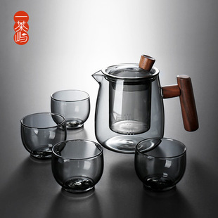 现货批发泡茶壶玻璃茶水分离耐高温沏煮茶器茶水壶电陶炉茶具茶盘