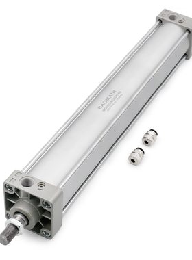 Baomain 气动空气缸 SC 63-700 PT 3/8,孔径:6.35 厘米,冲程:71.