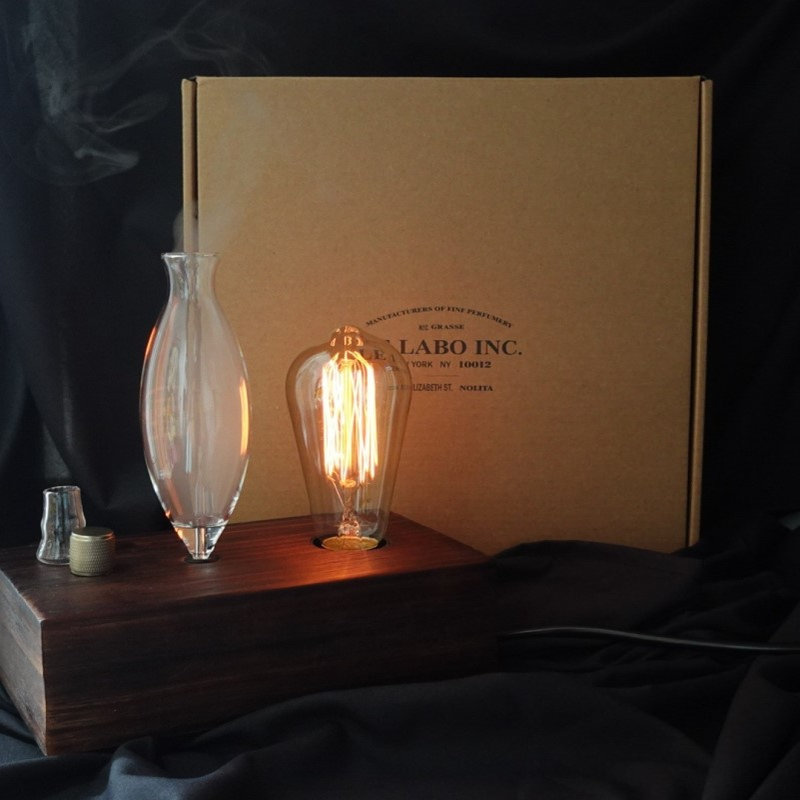 Char抖音同款现货复古香薰机木质小众扩香器摆件玻璃香薰卧室