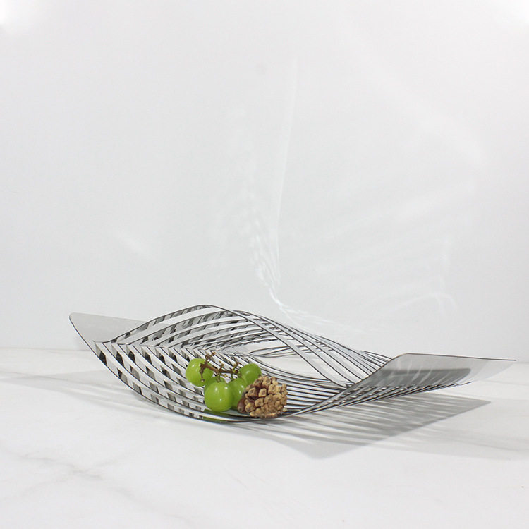 现代创意弯曲线条艺术桌面简约设计果盘果篮样板房橱窗软装摆件,模玩/动漫/周边/娃圈三坑/桌游,文化/体育周边,淘宝优惠券,粉丝福利购,淘宝优惠卷