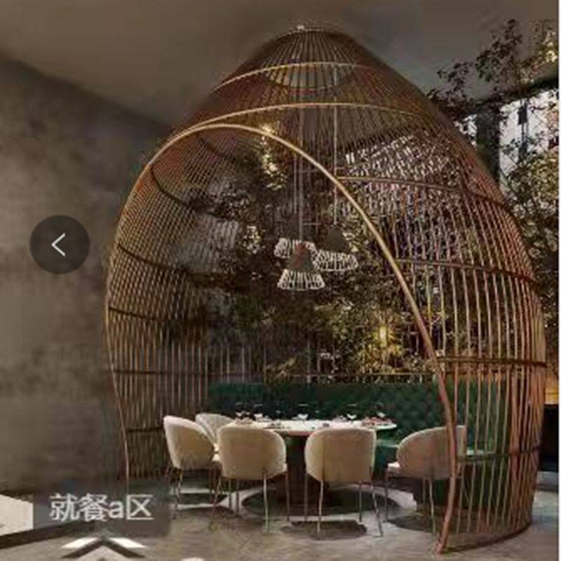 铁艺超大型鸟笼户外酒店巨型餐厅鸟笼卡座咖啡厅装饰大号鸟笼座椅