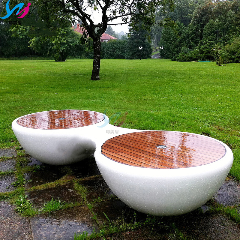 时尚玻璃钢座椅创意商场美陈异形休闲座椅户外广场公园休息区坐凳