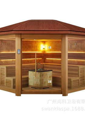 1501LT户外桑拿房汗蒸电气石托玛琳加拿大铁杉木材红雪松家用