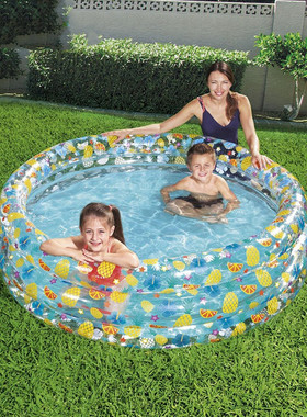 Bestway51045三环水池家用充气水池宝宝海洋球池儿童戏水池游泳池