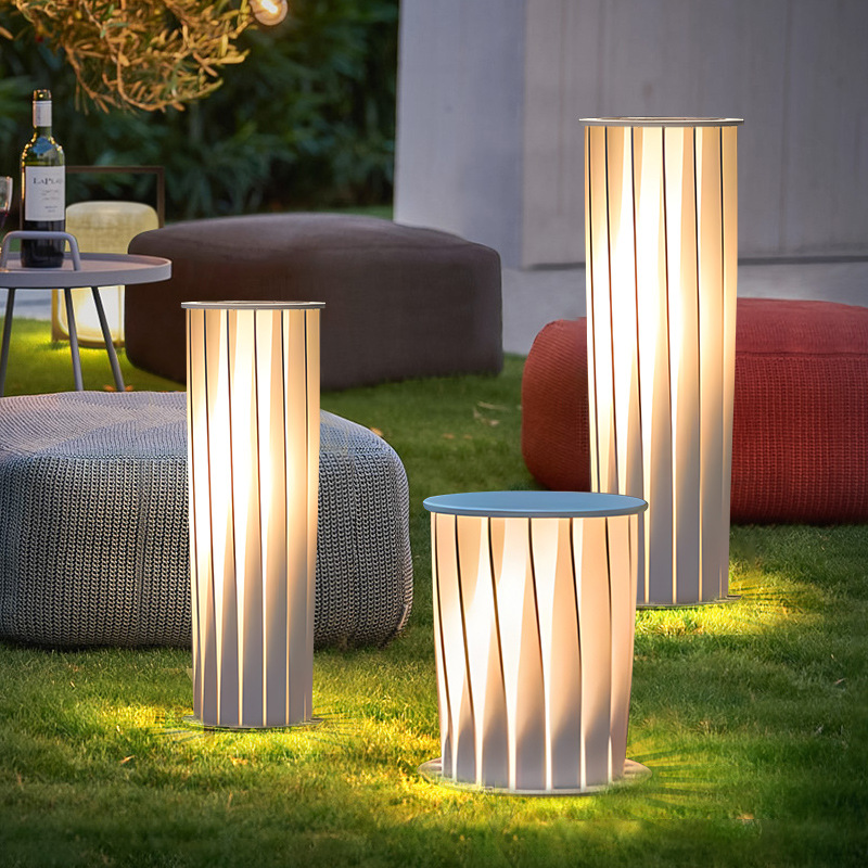 太阳能草坪灯户外防水柱灯现代简约景观灯花园庭院灯别墅园林灯