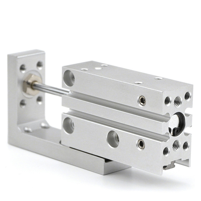 滑台气缸MXH6-10-16-15/30/40/50/60精密带导轨气动滑台HLH20x25S