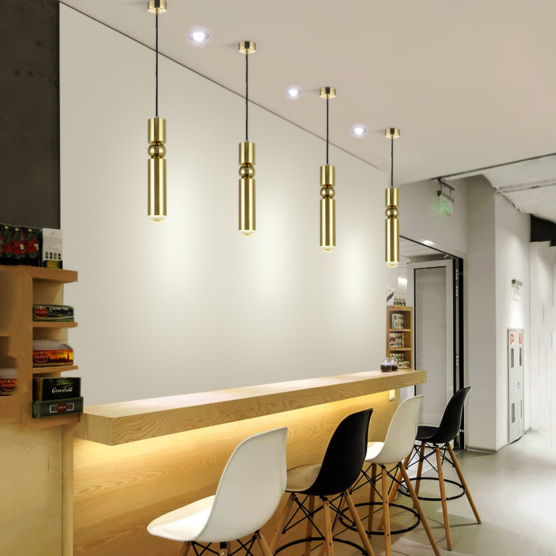 现代简约轻奢饭桌餐厅灯北欧设计师咖啡厅吧台书房卧室床头小吊灯