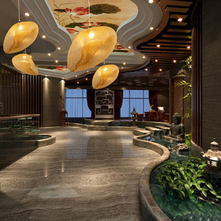 中式 美容院吊灯餐厅客厅书房卧室吊灯 田园竹编艺术吊灯东南亚风格