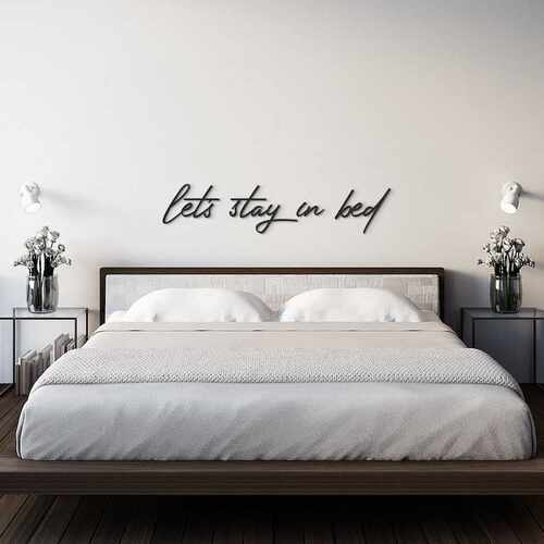 Let's Stay in Bed艺术字 金属原创墙壁装饰艺术金属墙壁挂