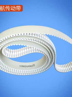 厂家供应白色PU钢丝ATK10玻璃陶瓷机械同步带 玻璃四面磨边机皮带