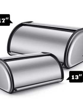 不锈钢面包箱抽拉式翻盖面包格保鲜防虫防蚊面包收纳盒Bread box