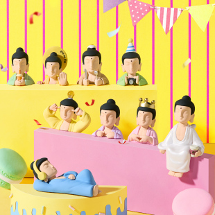 正品Fo了u福气击掌佛系盲盒潮玩正版灵感力文创现货手办桌面摆件