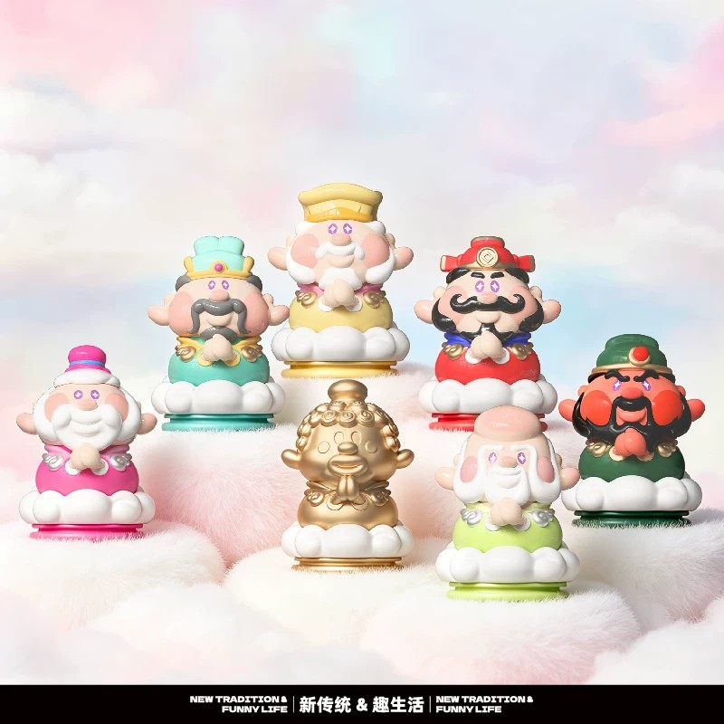 正品神回复盲盒行运殿财神手办礼品国潮圣杯许愿解压玩具文创摆件