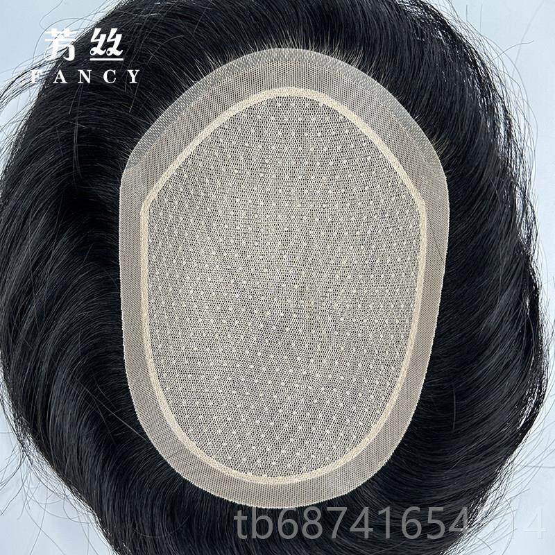 正品芳丝假发男假额发全递针前生士物夹子款男士补发块织膜发全真