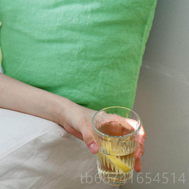 正品对比色麻计设纯裸睡荷绿+白色Ab版全薄亚四件套豪华双人床上
