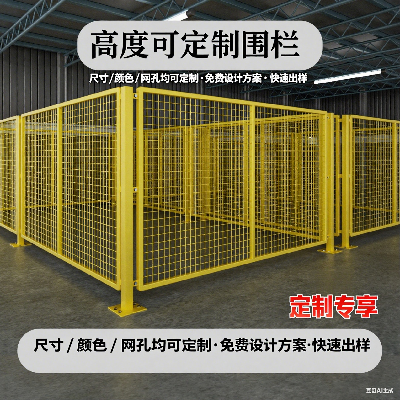 仓库车间隔离网工厂设备围栏户外栅栏移动式防护网高速公路护栏网