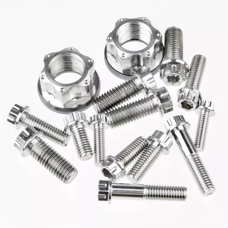 7075平叉螺丝套装M6/M8/M10内六角不锈钢304固定减震卡钳挡泥板