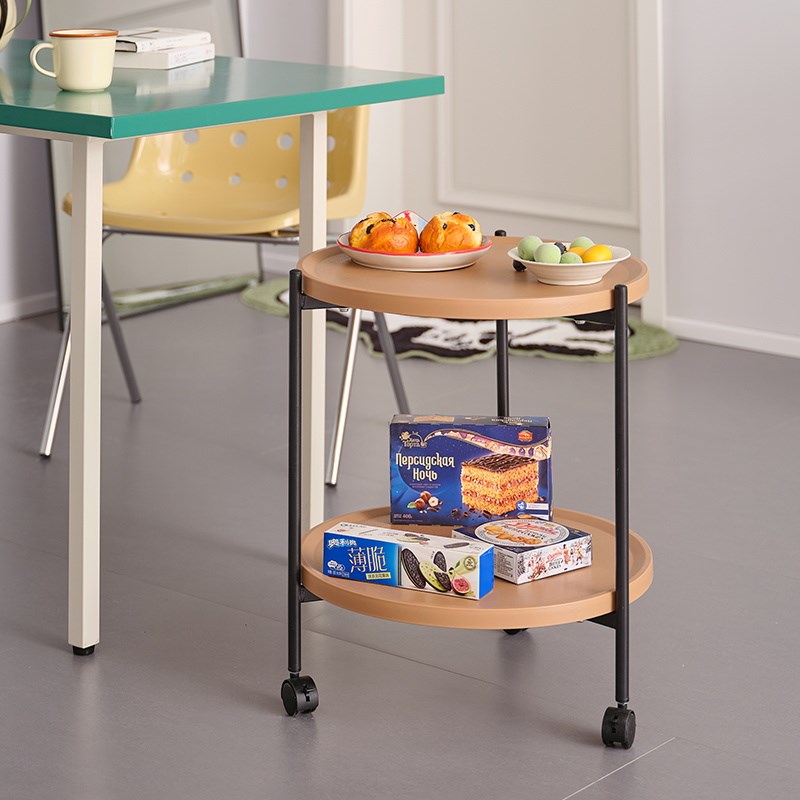 现代简约茶几小户型边几床头可移动静音轮小桌子零食小推车置物架