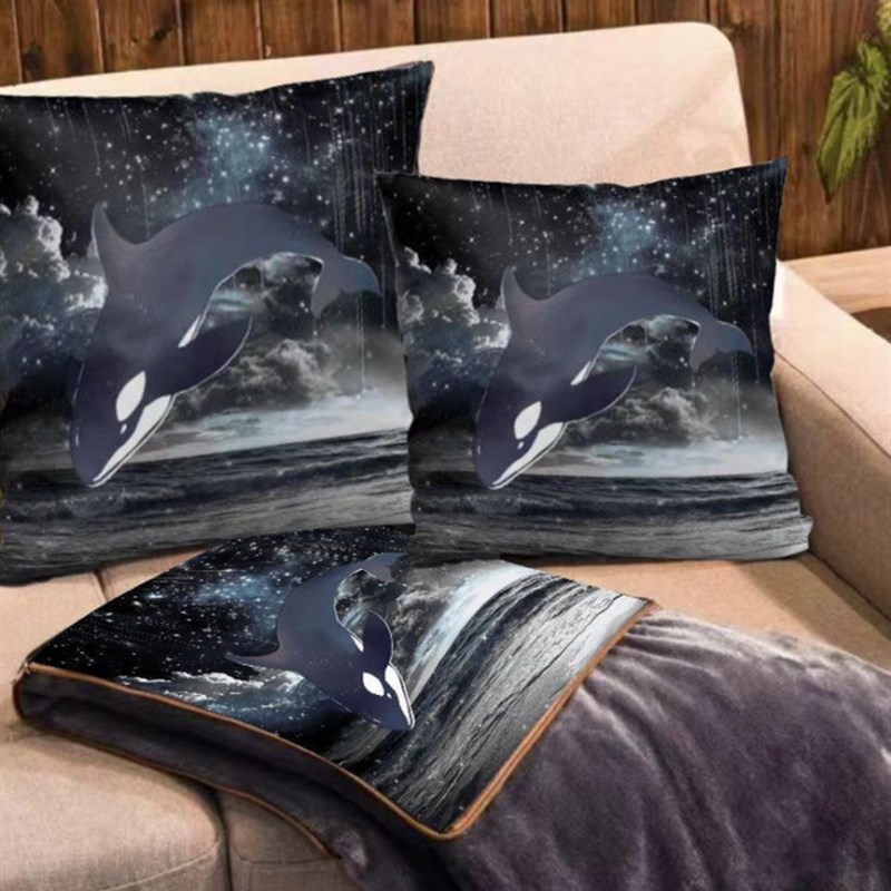 抱枕毯子两用二合一办公室午睡毯客厅沙发靠垫空调被二合一