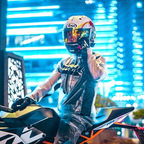 RUIGI摩托车分体式骑行雨衣雨裤防水套装男女机车电动车防暴雨披