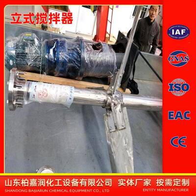 浆液搅拌器山东柏嘉润盐类浆液釜搅拌装置304材质11kw搅拌设备