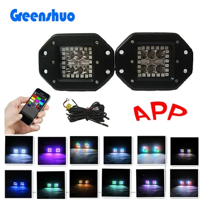 LED18wcreeRGBAPP七彩汽车雾灯