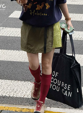 OCYC 柔软日常字母印花丹宁牛仔通勤包大容量时尚潮流百搭托特包