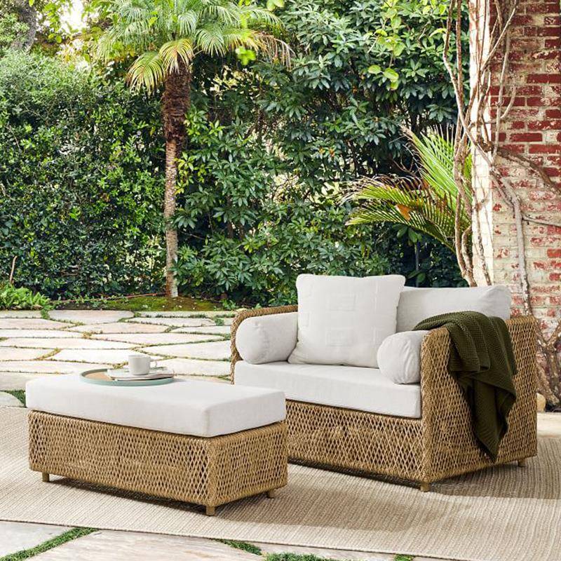 户外懒人沙发休闲编藤单人沙发酒店客厅组合家具民宿简易双人沙发