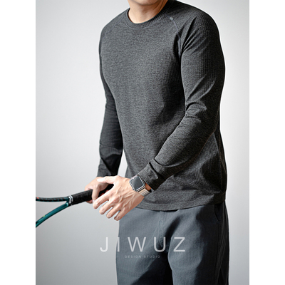 JIWUZ主推款STM面料户外运动速干透气长袖T恤全场景百搭纯色打底
