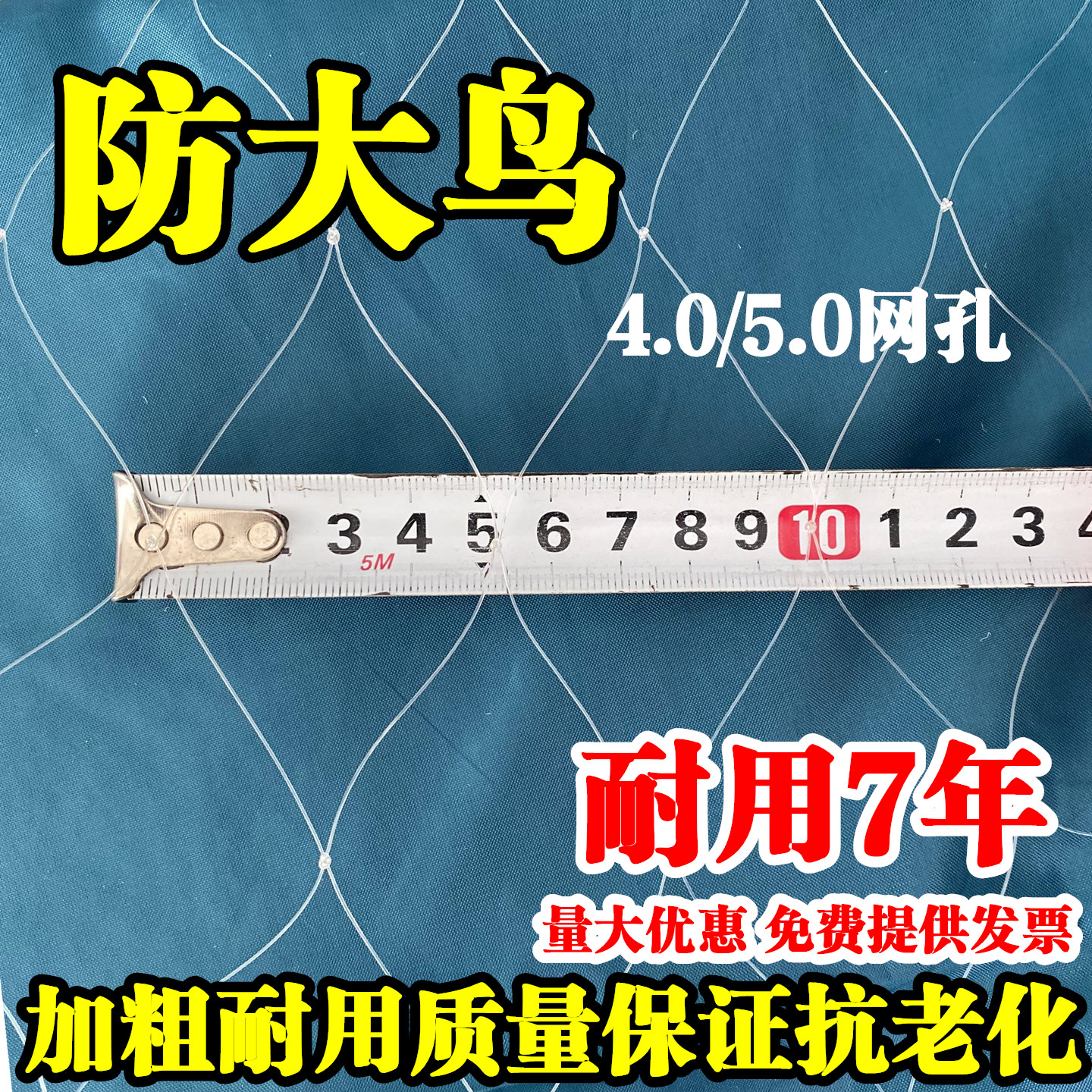 鱼塘防鸟网大网孔的网青蛙天网泥鳅锦鲤养殖场防大鸟用网四公分网
